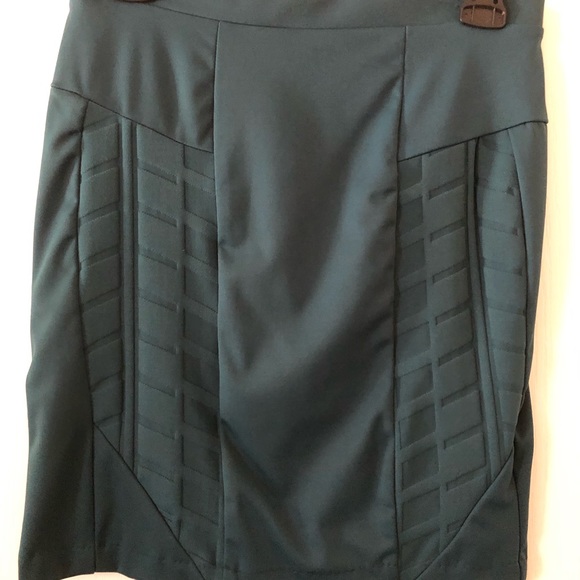 LaPina By David Helwani 18” Short Green Skirt Size M - Picture 2 of 8